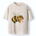 Kyoto-Lion Funny Capybara Bee Meme Art Washed T-Shirt