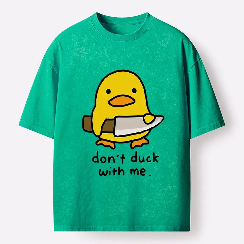 Kyoto-Lion Duck With A Knife Washed T-Shirt