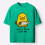 Kyoto-Lion Duck With A Knife Washed T-Shirt