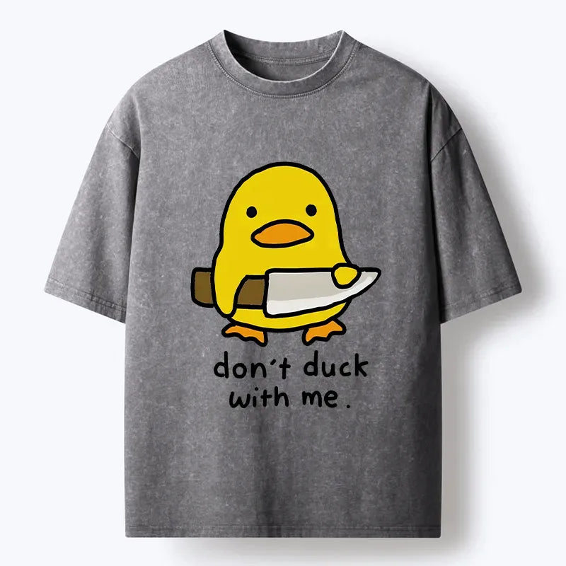 Kyoto-Lion Duck With A Knife Washed T-Shirt