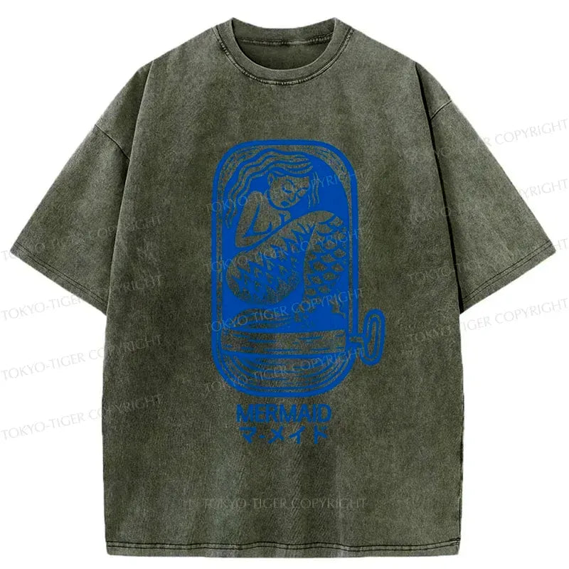 Kyoto-Lion Mermaid Can Washed T-Shirt