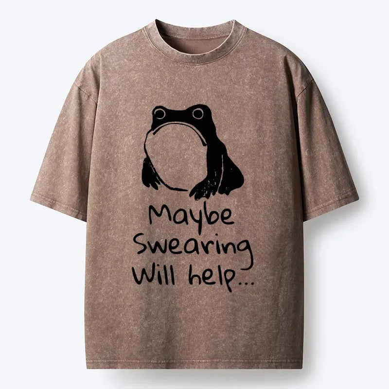 unhappy frog washed t-shirt for everyday wear