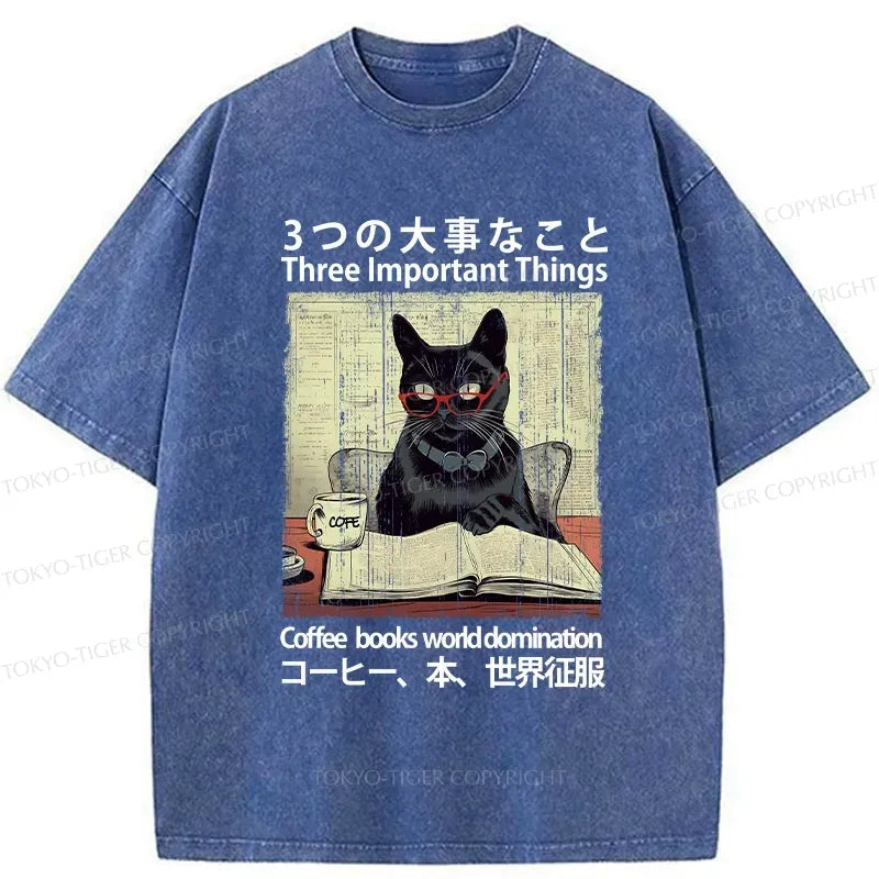 Kyoto Cat Cotton T-Shirt for Streetwear