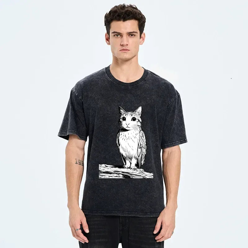 Japanese Art Washed T-Shirt Gift for Him