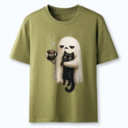 Kyoto-Lion Ghost Cat Coffee Mood Classic T-Shirt