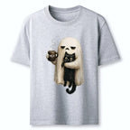 Kyoto-Lion Ghost Cat Coffee Mood Classic T-Shirt