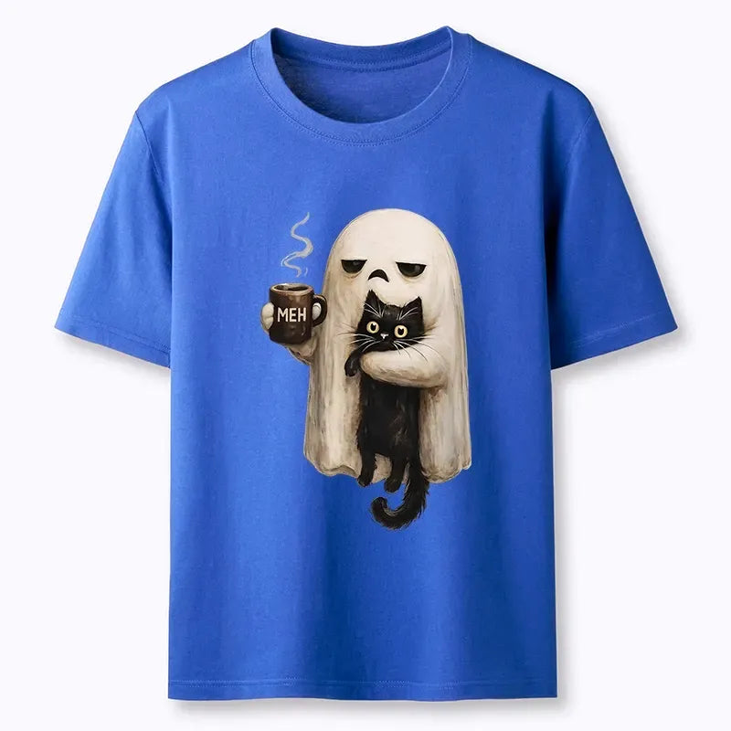 Kyoto-Lion Ghost Cat Coffee Mood Classic T-Shirt
