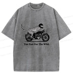 kyoto lion cheetah washed tee