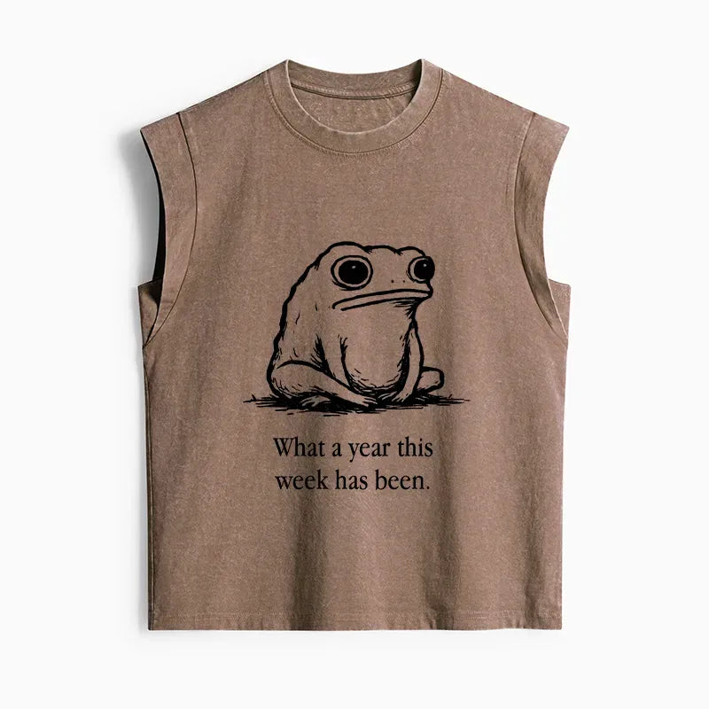 Kyoto-Lion Washed Tank Top for Women