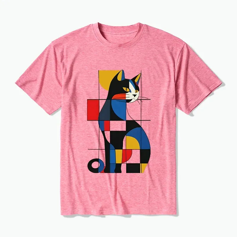 Japanese Cat T-Shirt for Streetwear