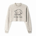 Crop sweatshirt with Japanese print on sale