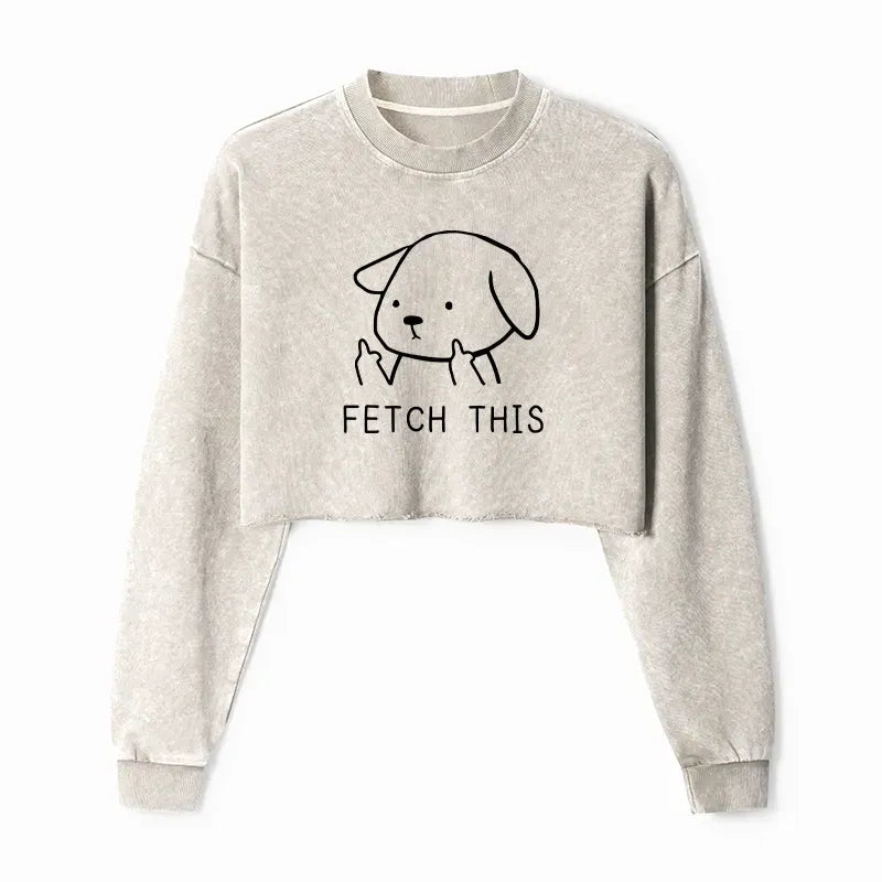 Crop sweatshirt with Japanese print on sale