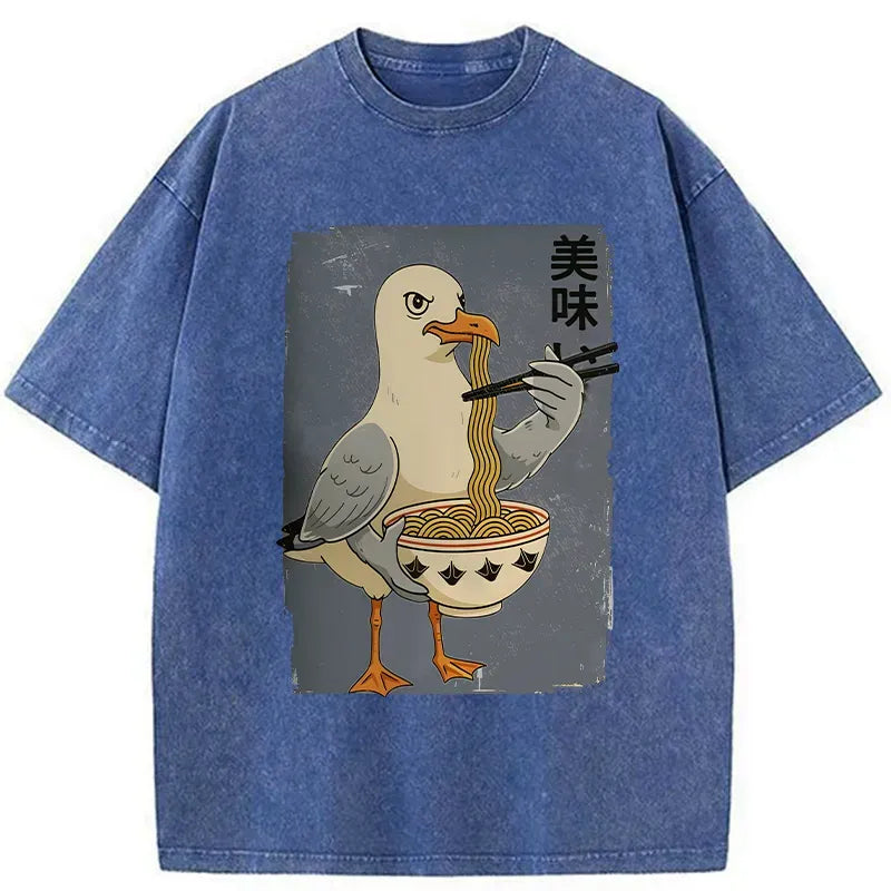 japanese washed t-shirt for daily wear