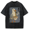 kyoto lion pigeons eating ramen t-shirt