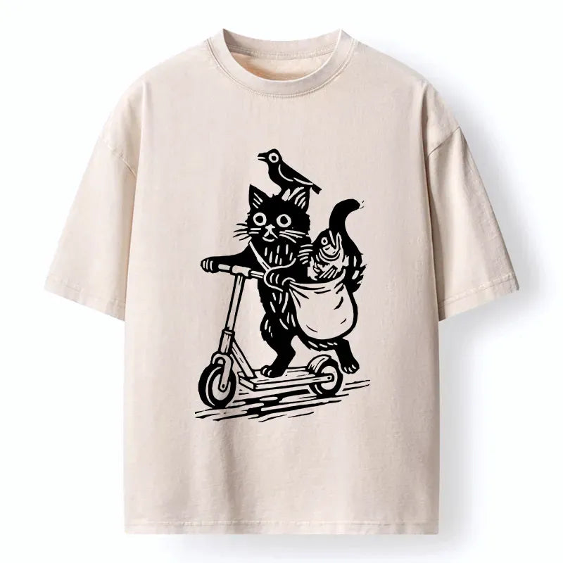 Japanese Cat Skateboarding Gift for Him