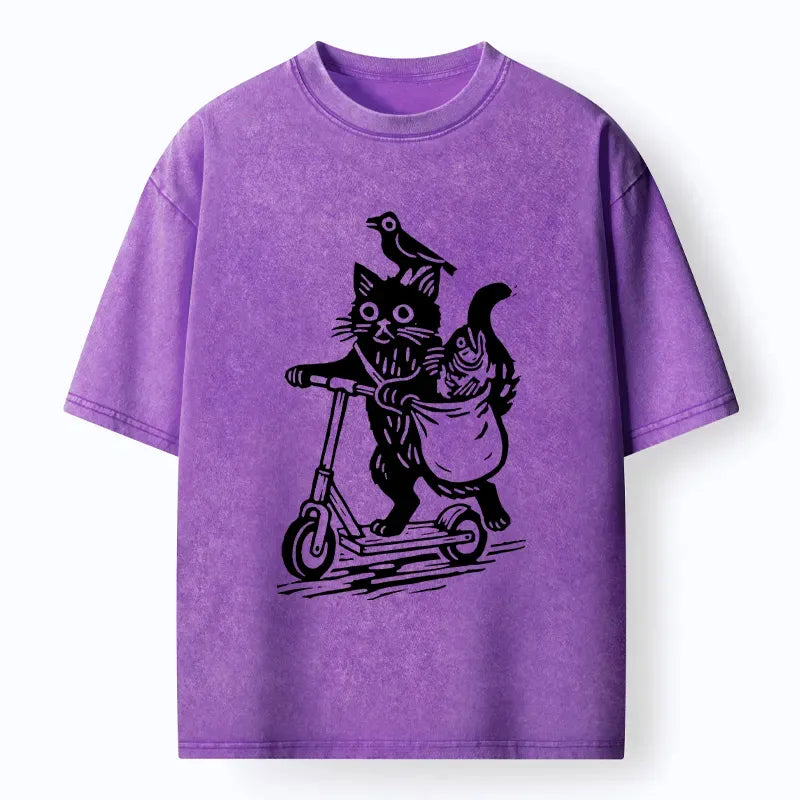 Japanese Cat Skateboarding Gift for Him