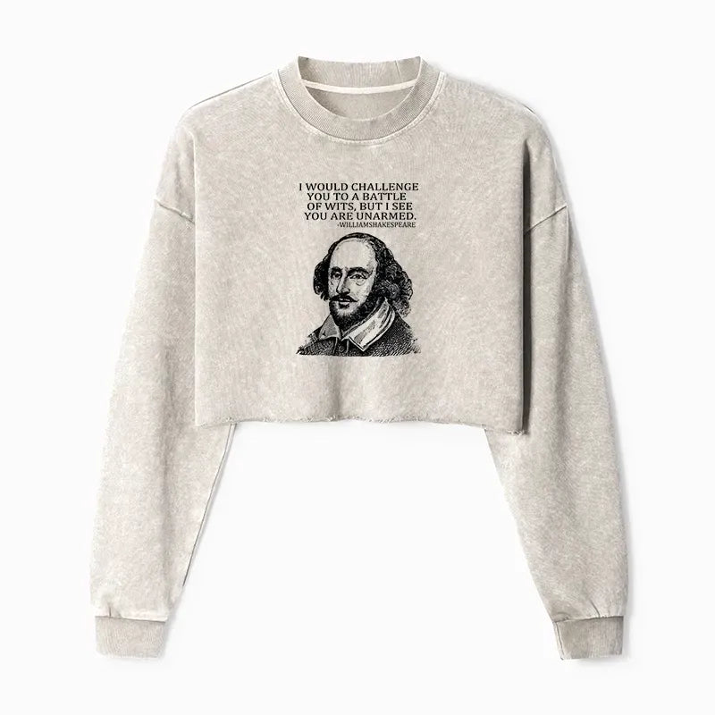 Washed Crop Sweatshirt for Women