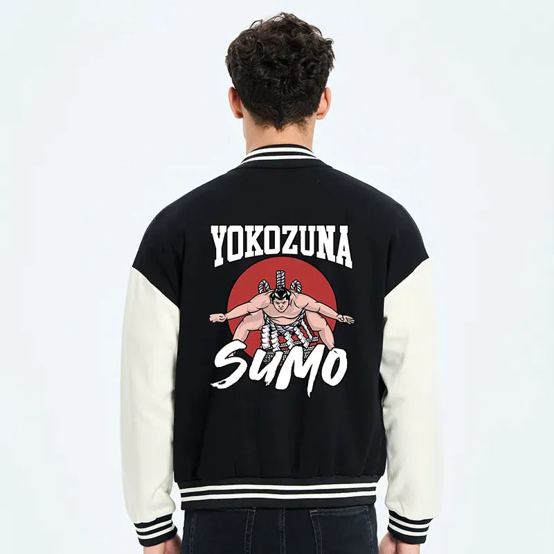 Kyoto-Lion Yokozuna Sumo Embroidery Varsity Jacket