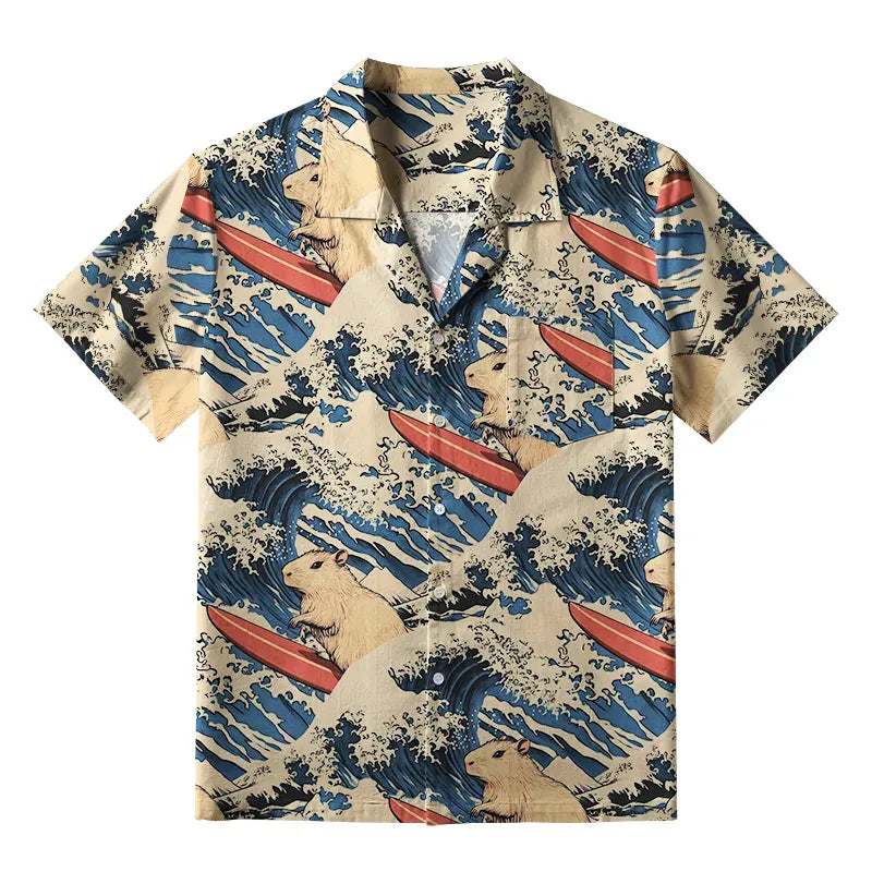 Unisex Cotton Hawaiian Shirt for Streetwear