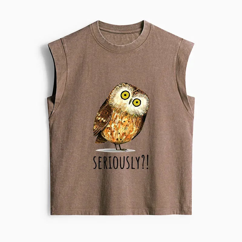 Funny Owl Meme Tank Top for Women