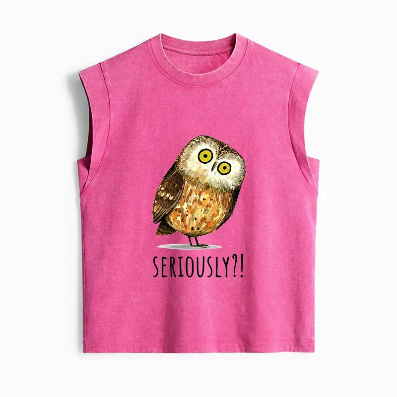 Funny Owl Meme Tank Top for Women