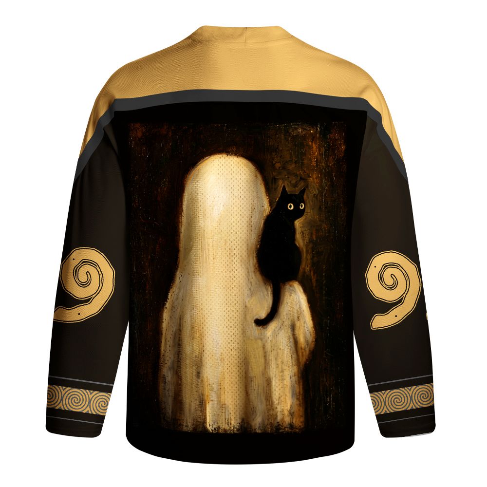 Kyoto-Lion No Hope But A Cat Long-Sleeve Hockey Jersey
