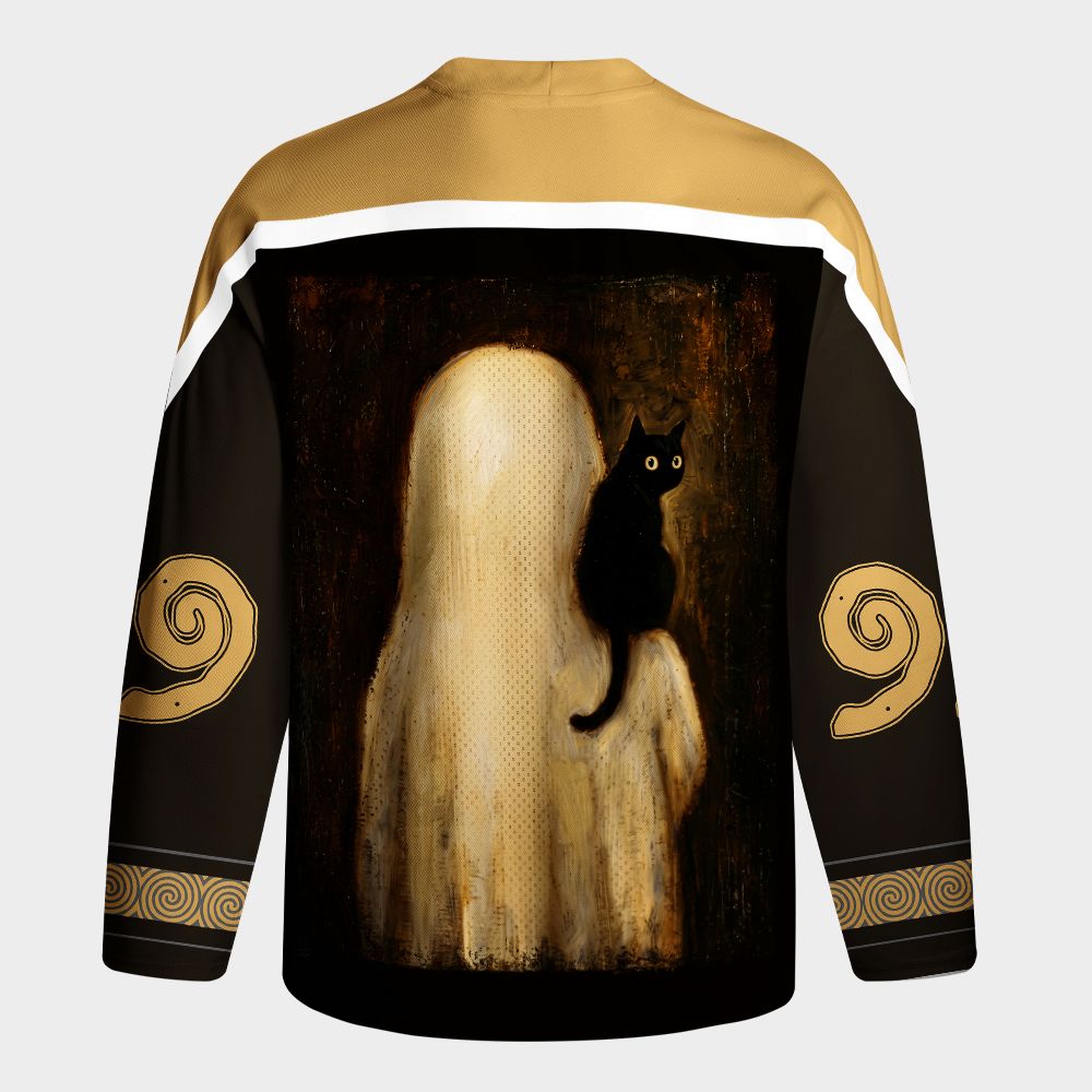 Kyoto-Lion No Hope But A Cat Long-Sleeve Hockey Jersey