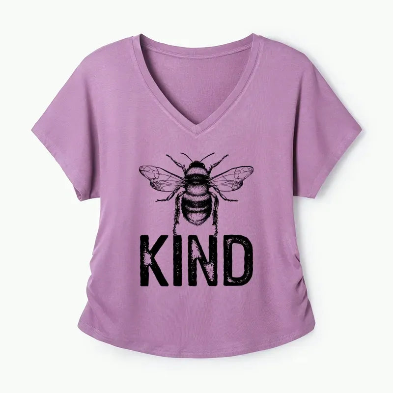 Japanese minimalist bee kind t-shirt for women