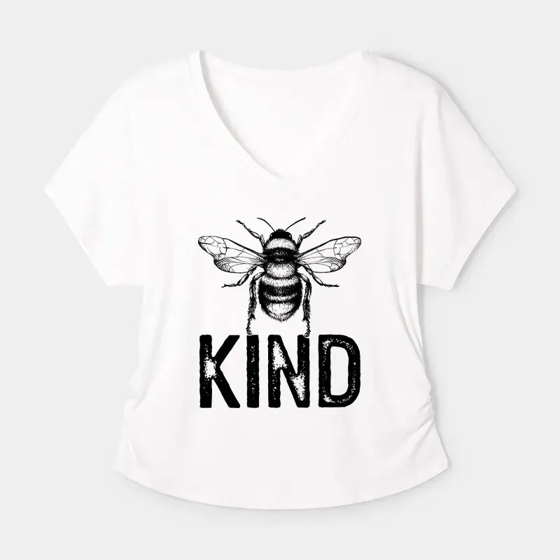 Japanese minimalist bee kind t-shirt for women
