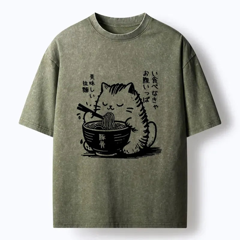 japanese washed t-shirt for daily wear
