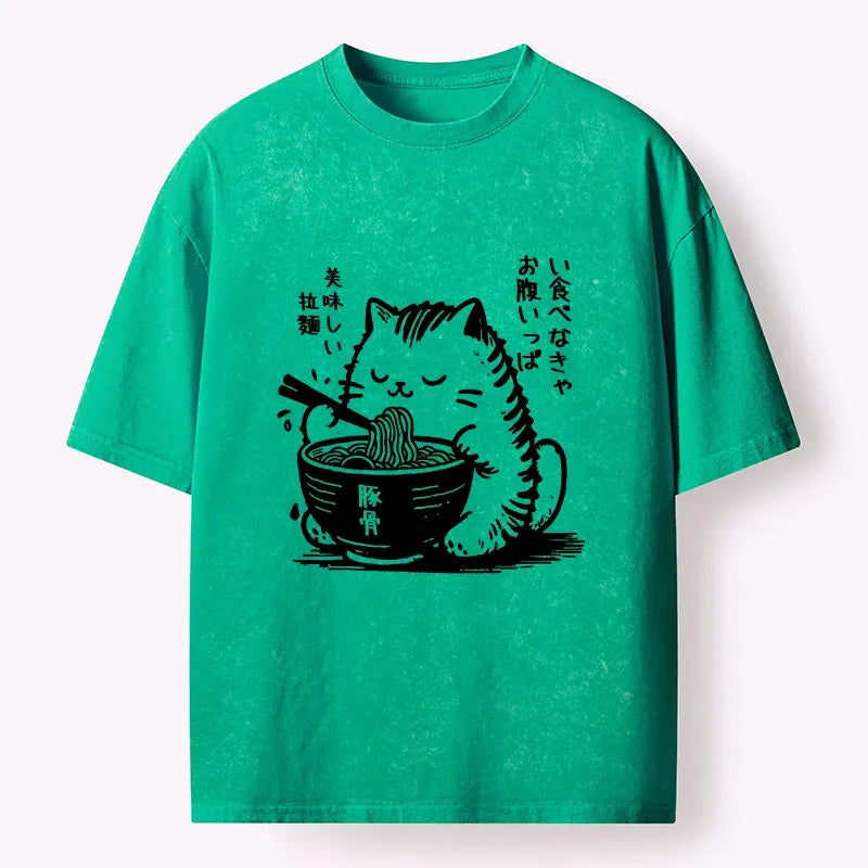 japanese washed t-shirt for daily wear