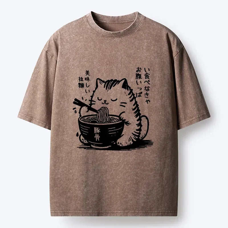 cat ramen t-shirt gift for him