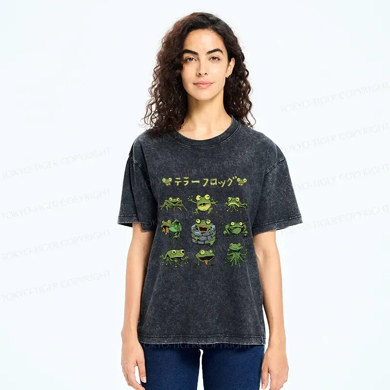 Japanese Frog T-Shirt for Streetwear