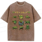 Kyoto-Lion Terror Frog Washed T-Shirt