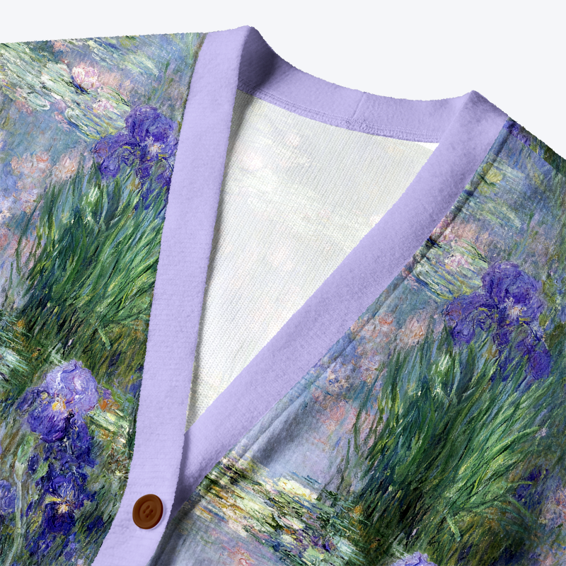 Kyoto-Lion Monet's Garden Ugly Cardigan Sweater