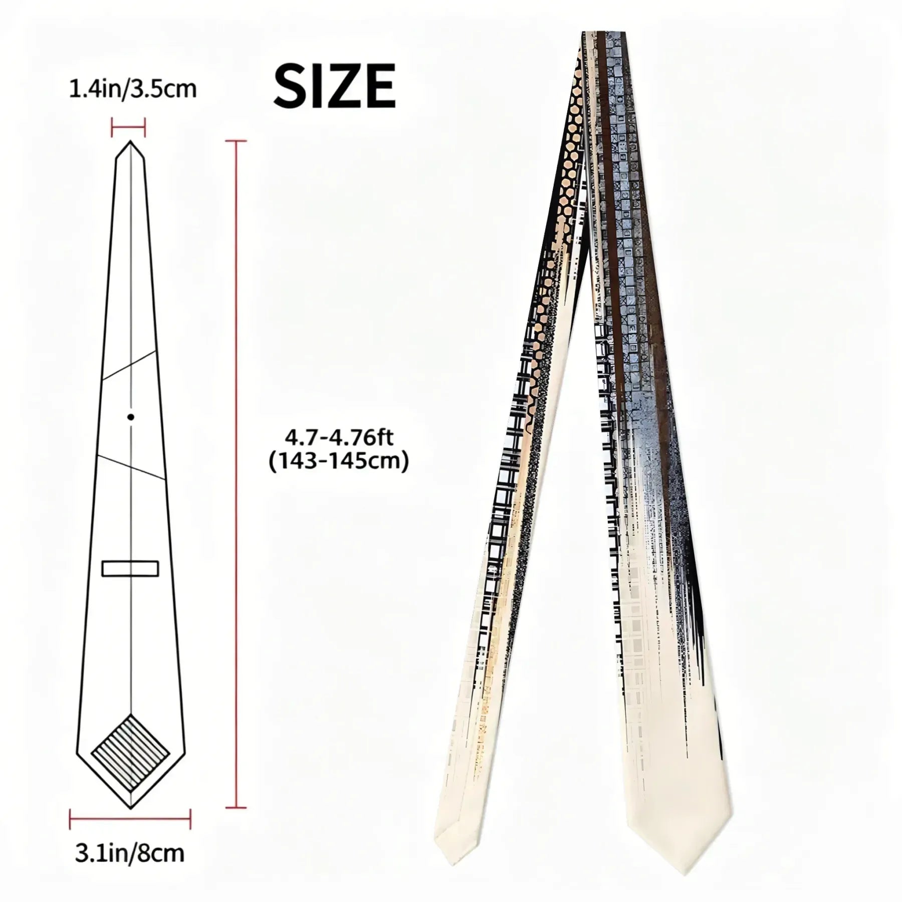 Traditional Japanese Pattern Necktie for Gift