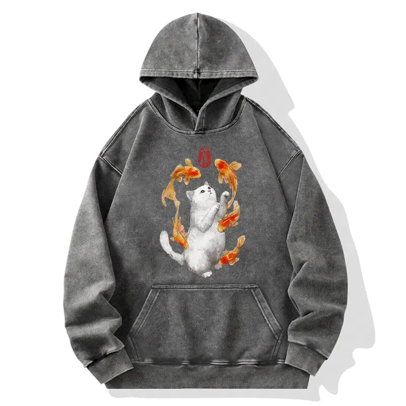 Dancing Fish Vintage Hoodie Gift Idea