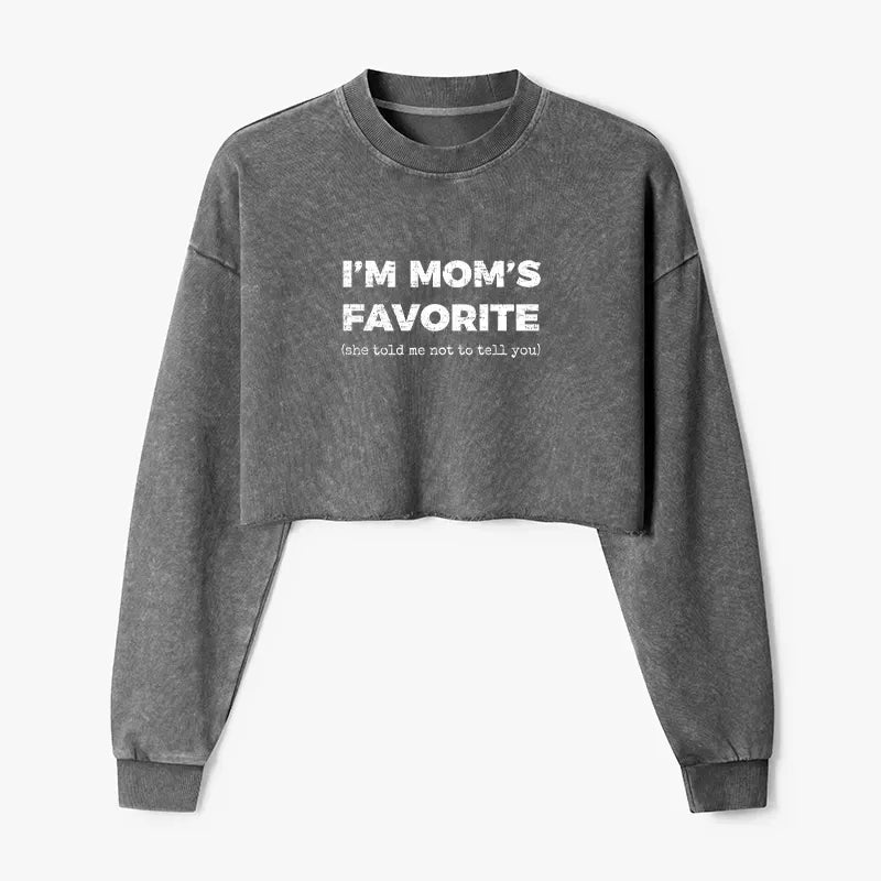 Kyoto Lion washed crop sweatshirt for women