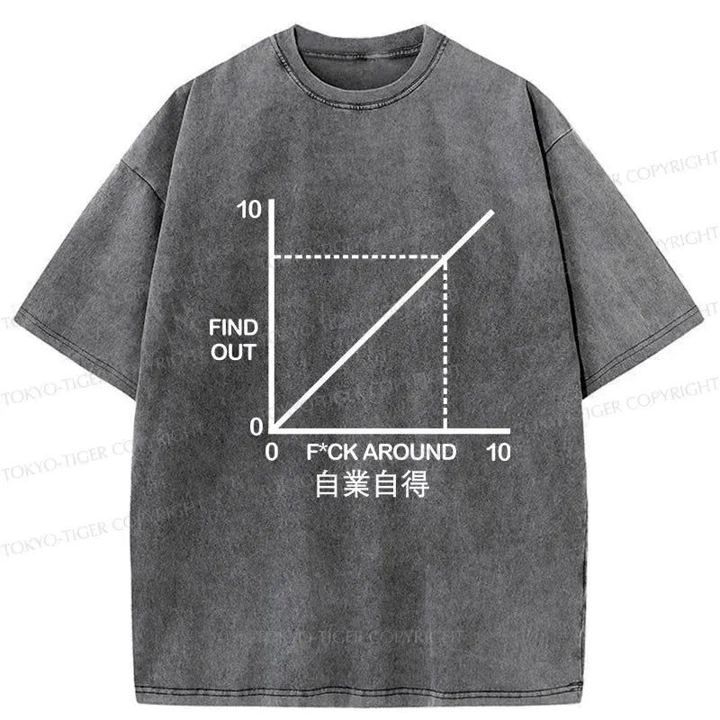 Funny Kyoto Lion Washed T-Shirt
