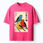 japanese vintage washed t-shirt for daily wear