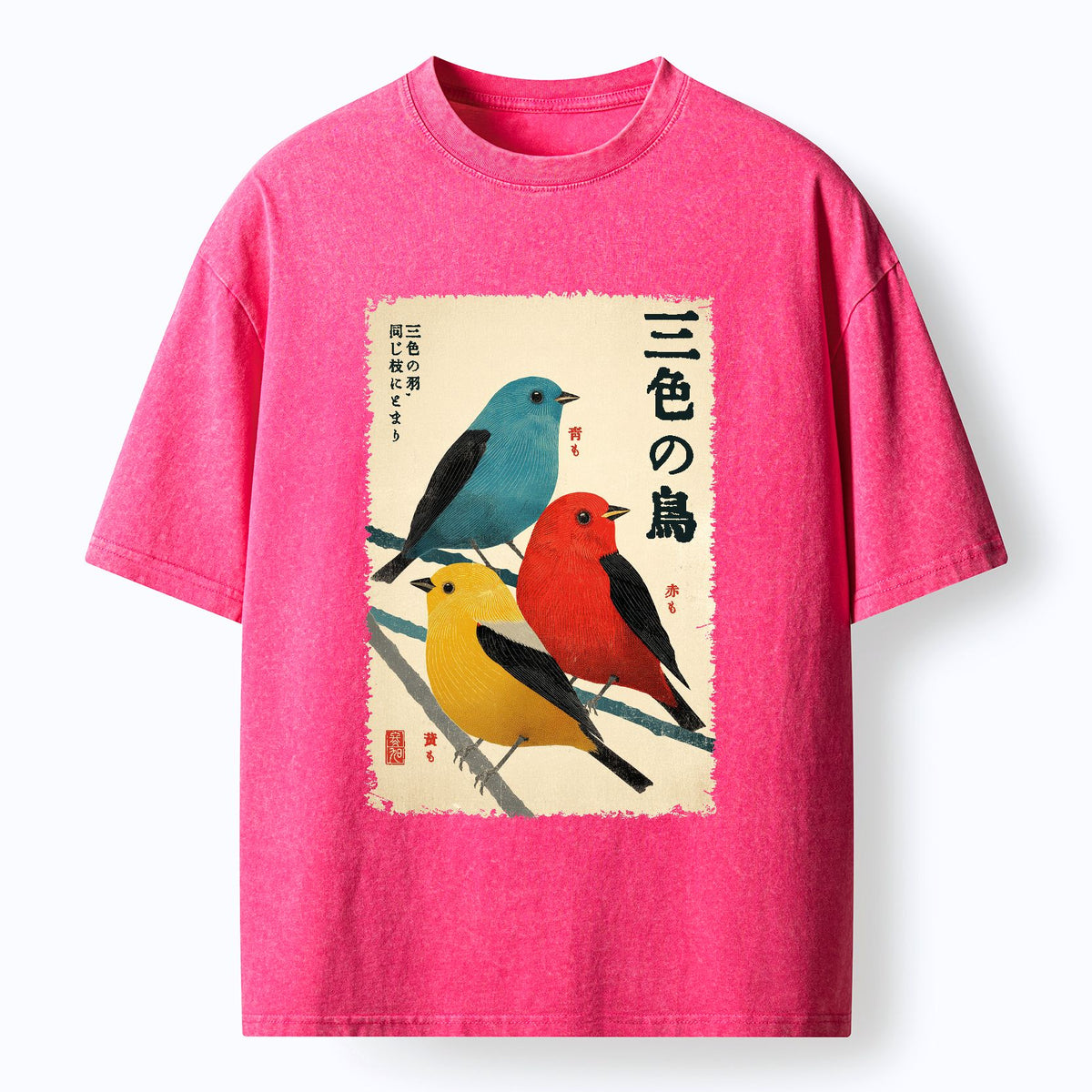 japanese vintage washed t-shirt for daily wear
