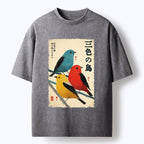 japanese vintage washed t-shirt for daily wear