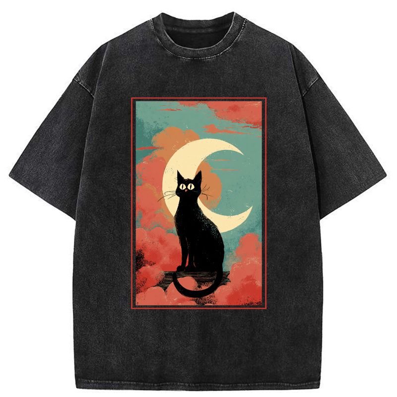 Japanese vintage washed t-shirt for daily wear