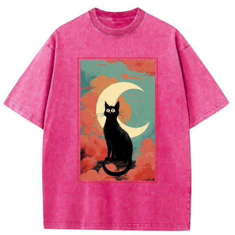 Kyoto-Lion The Crescent Watcher Washed T-Shirt