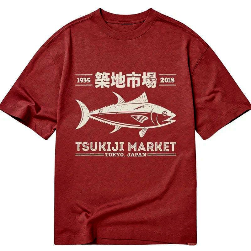 Kyoto-Lion Retro Tsukiji Fish Market Streetwear Tokyo Classic T-Shirt