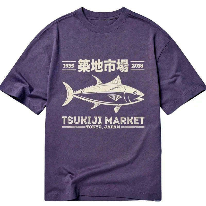Kyoto-Lion Retro Tsukiji Fish Market Streetwear Tokyo Classic T-Shirt