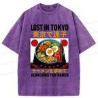 Kyoto-Lion Searching For Ramen Washed T-Shirt