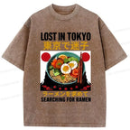 Kyoto-Lion Searching For Ramen Washed T-Shirt