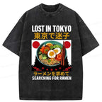 Retro Kyoto lion ramen t-shirt on sale