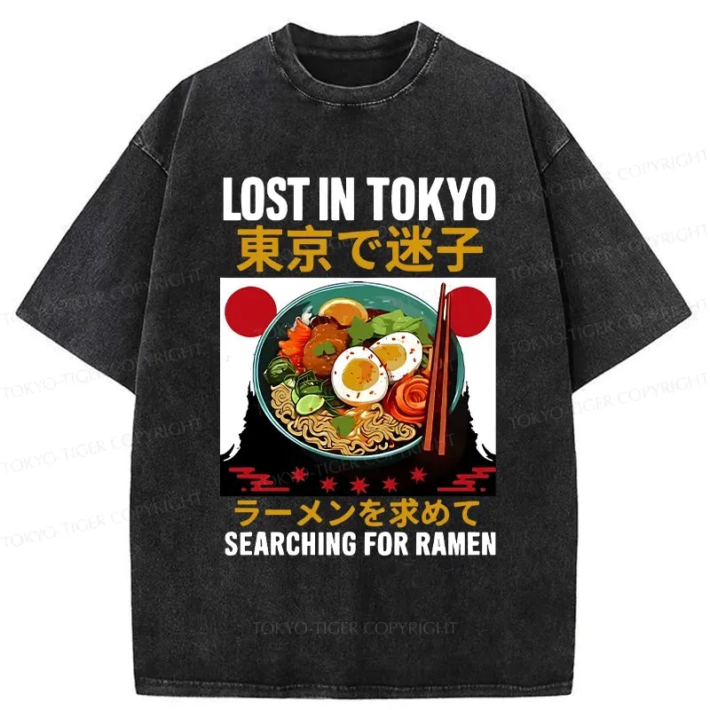 Retro Kyoto lion ramen t-shirt on sale
